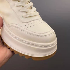 Leather White Shoes Male Retro Casual Shoes